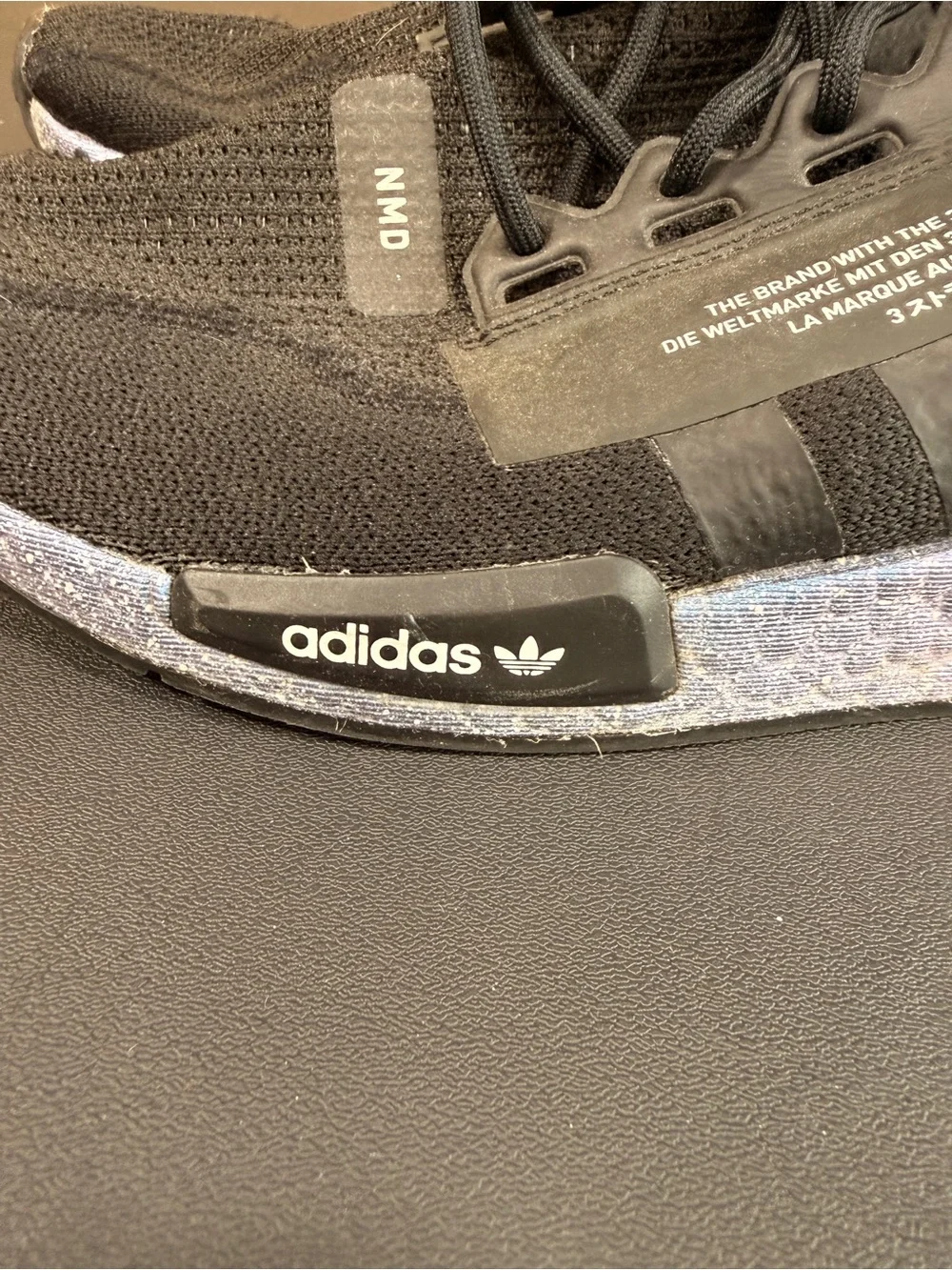 Adidas NMD_V3 Core Black Iridescent Speckled Boost Sneakers GX5164 Size 9.5